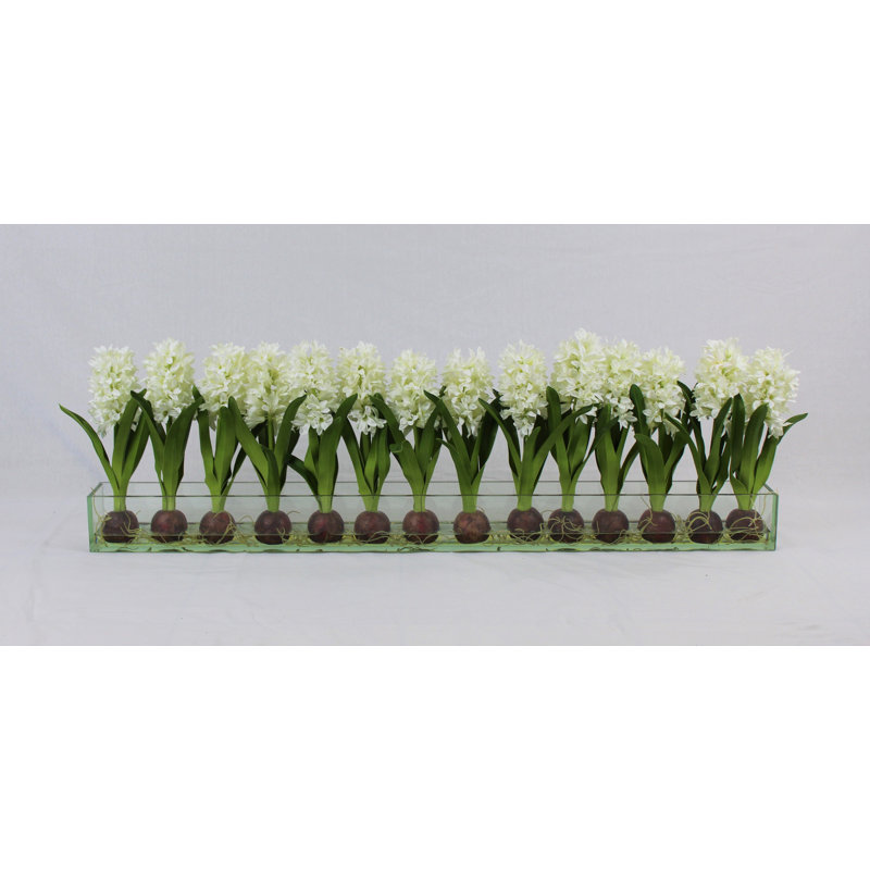 Centre de table Orchids, H 16 po x l 48 po x P 4 po, Blanc