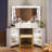 Modern Corner Makeup Vanity Set with Mirror and Cabinets-1587679806