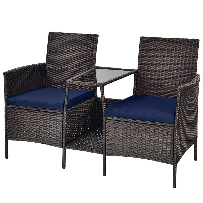 Ensemble de conversation pour 400 personnes avec coussins, Bleu marine