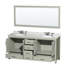 Sheffield 72" Double Bathroom Vanity Set with Mirror-1291003100-1291003098-1270602863