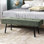 Banc rembourré 39,4 po Velours côtelé