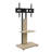 Adjustable Mobile TV Stand with Mount for 32-75 Inch TVs, Rolling Entertainment Cart with Storage Shelves-125973575