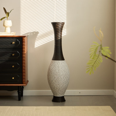 Hand-Woven PVC Rattan Look Floor Decoteau