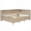 Lit de jour en bois avec tablettes de rangement et 3 tiroirs-1743870685