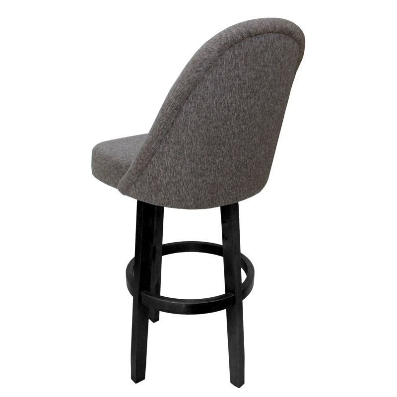 Tabouret de bar pivotant Holifield de 26 po M-235 avec base Holifield - Moka foncé, Noir, Gris Mojave