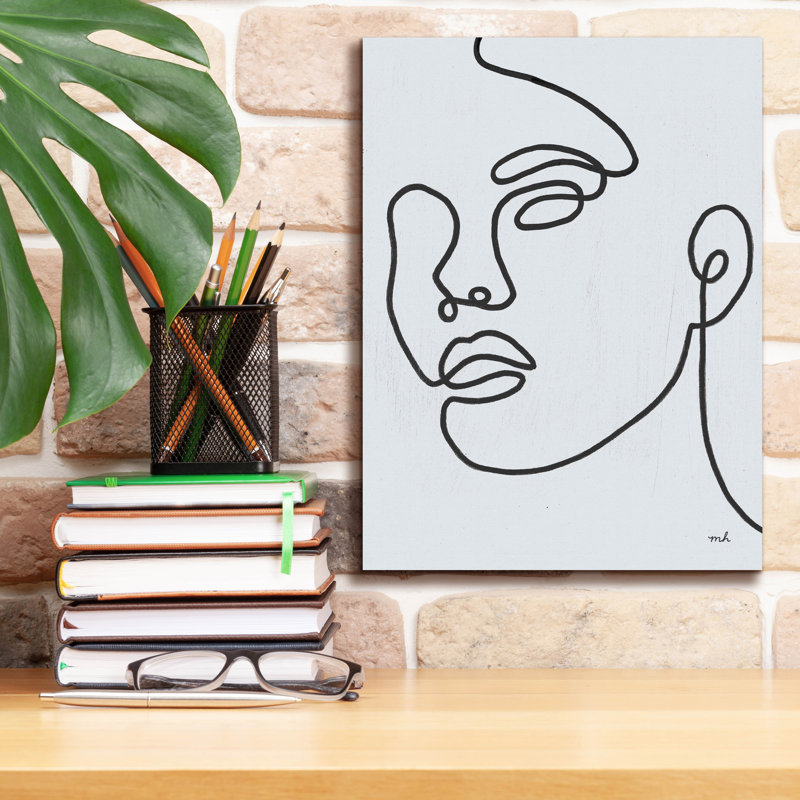 «About Face 2 Wb» par Moira Hershey, art mural sur toile, H 16 po x l 12 po x P 0,75 po