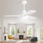 Ventilateur de plafond en bois massif 48 pouces avec moteur à courant continu réversible à intensité variable 6 vitesses-118366893-118366896