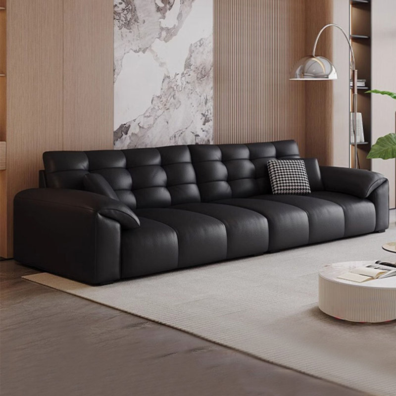 Italian minimalist black sofa