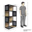 Rangement cubique en chêne et noir L 29 po x l 15,25 po x H 56,5 po Lavish Home