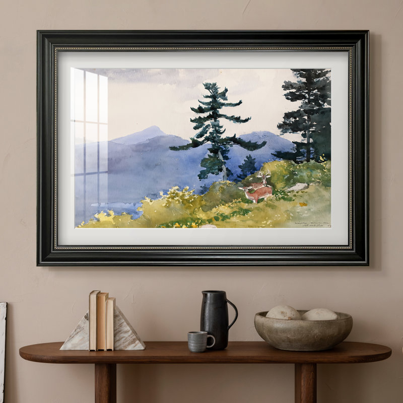 North Woods Club, Adirondacks, 1892 - Winslow Homer - Estampe encadrée sur mesure, 16x22 INNER SIZE, Matte Black Bead