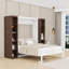 Queen Wood Murphy Bed with Foldable Push-Pull Cabinets-2055282298