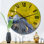 Horloge murale moderne verte et bleue