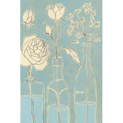 " Apothecary Flowers I " by Grace Popp Painting Print