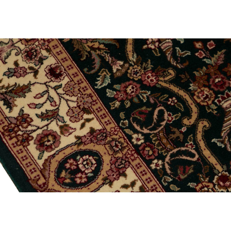 Tapis vert noué à la main de haute qualité