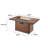 Kenwood Rectangle Polyresin Smokeless Fire Pit Table with Hidden Fuel Tank