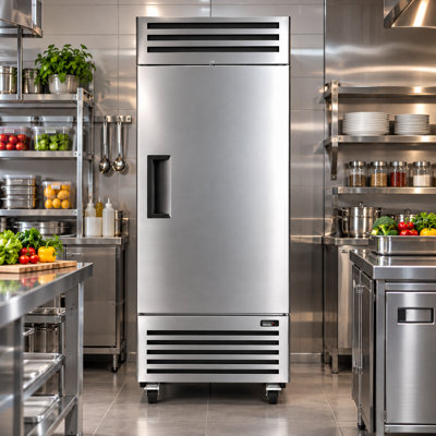 Réfrigérateur commercial à porte coulissante en acier inoxydable de 20,3 pi³ et 29 po