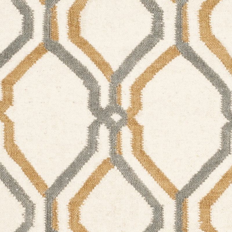 Emek Hand Woven Flat Weave Wool Geometric Rug, Runner 2'6" x 8'