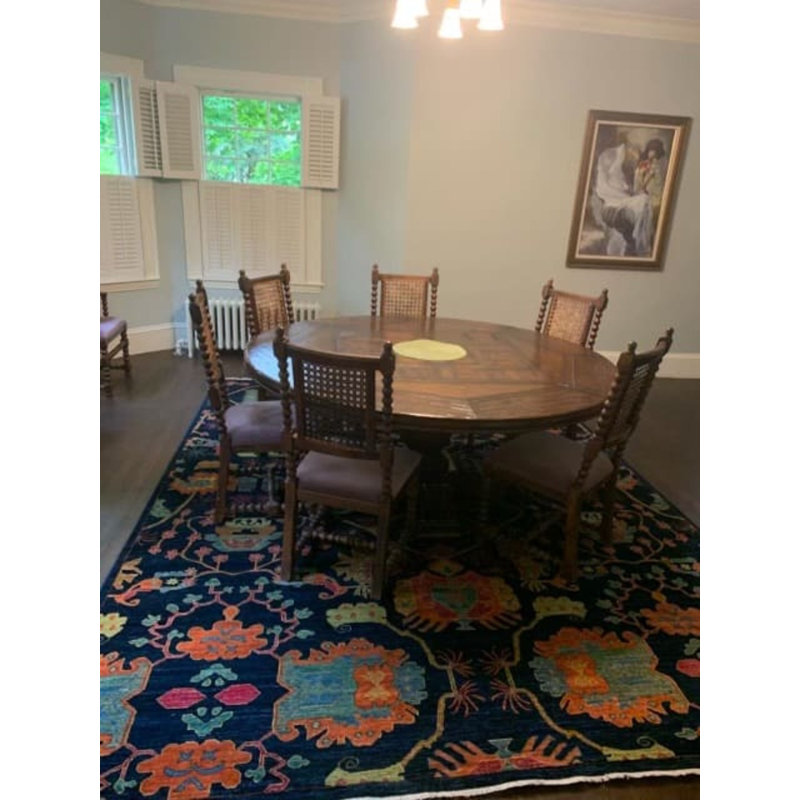 Traditional, Transitional One-of-a-Kind Rectangle 8 X 10'4" Hand Knotted Area Rug