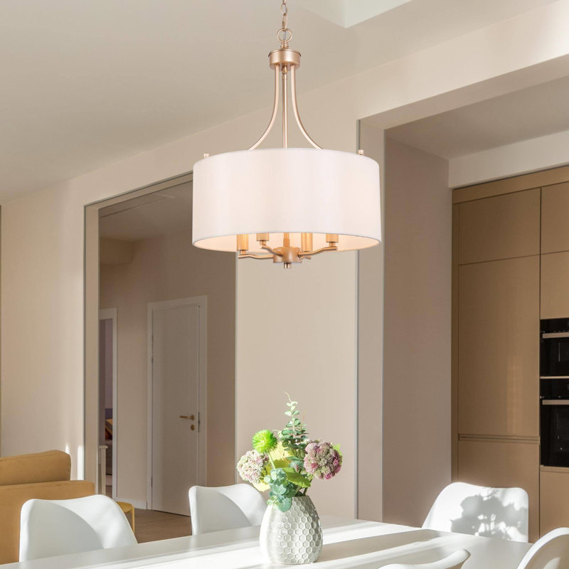 Lidia 4 - Light 16'' W Lantern Drum Dining Room Chandelier