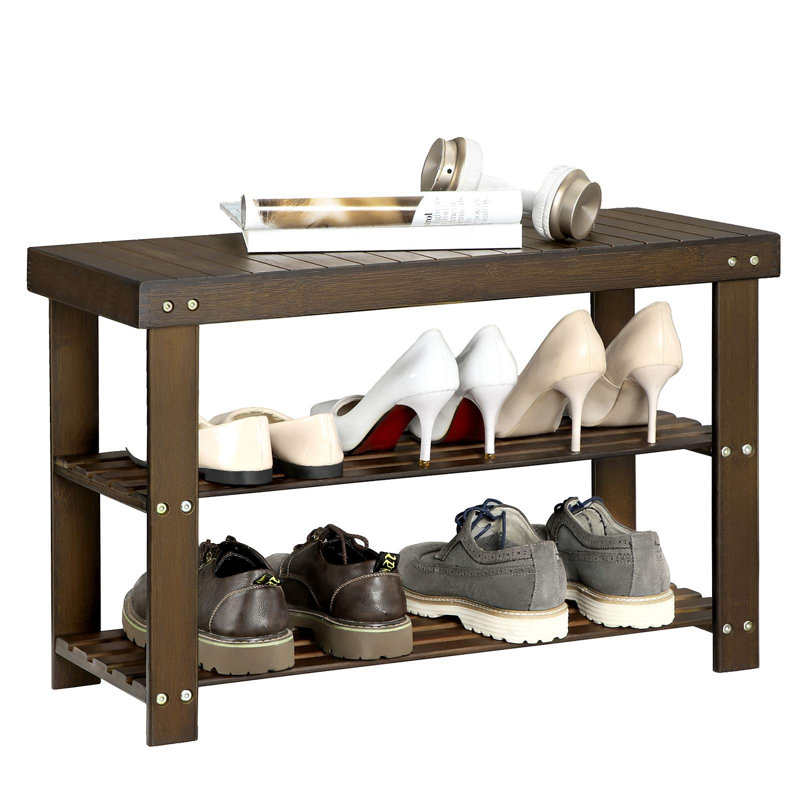 Mercidieu Bamboo Bench, Brown