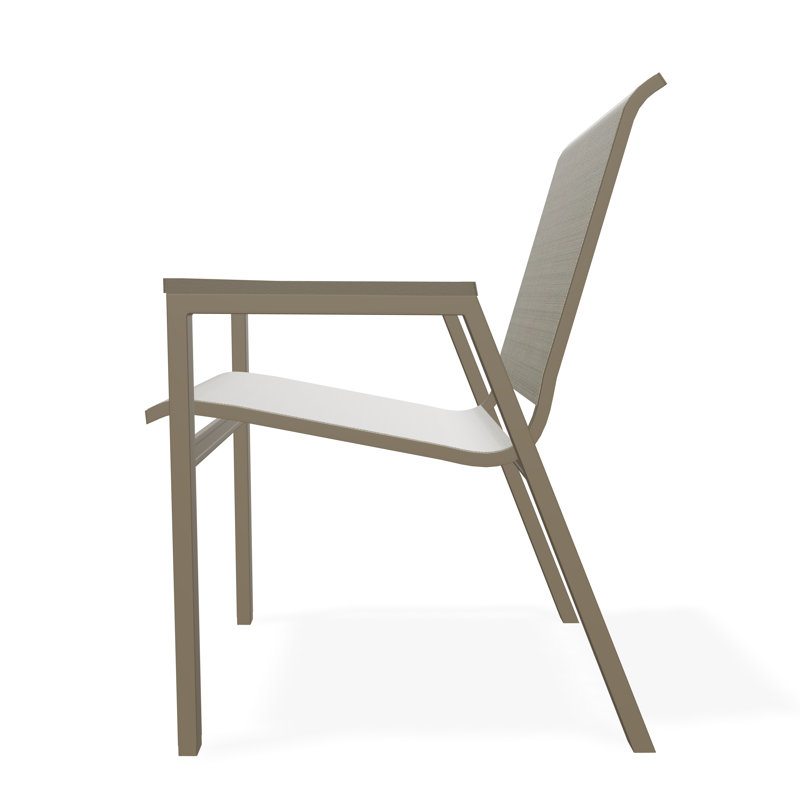 Bazza Outdoor Dining Chair, Elevation Stone, Beachwood
