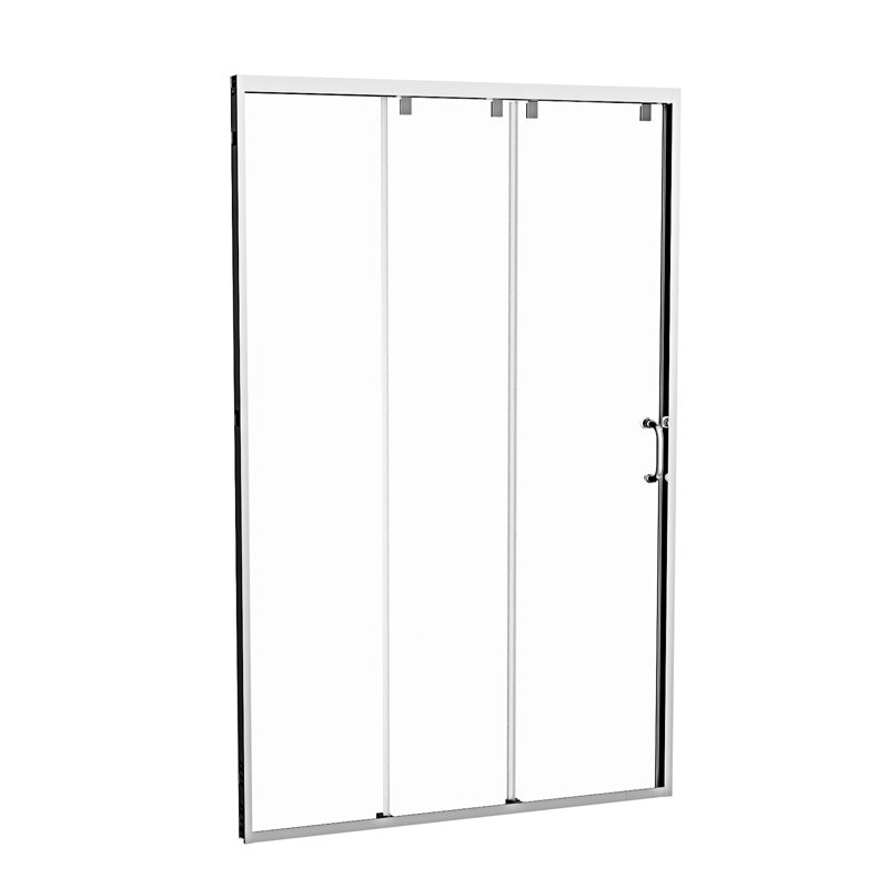 Porte de douche coulissante triple Bypass, Chrome chrome