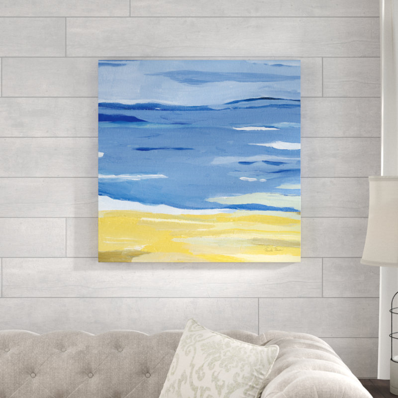 Reproduction d’art sur toile, "Coastal abstract" par Farida Zaman, H 30 po x l 30 po