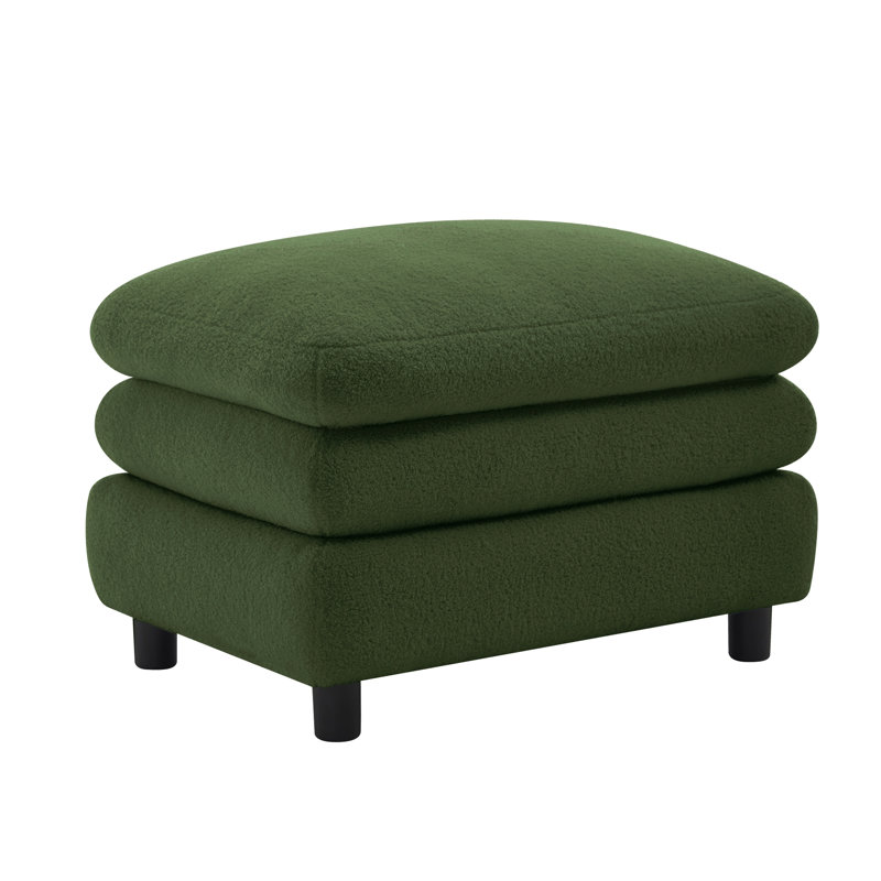 Repose-pieds courbé en tissu, Green