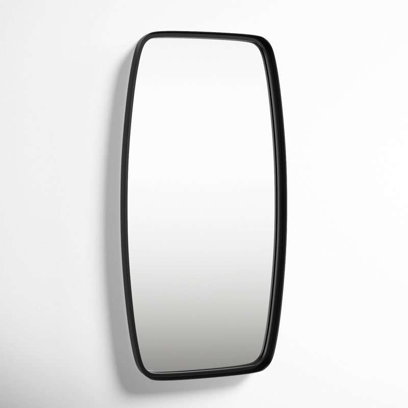 Belle Iron Wall Mirror, Black, 40" x 20"