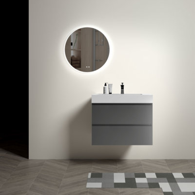 Meuble-lavabo gris avec lavabo 30 po Alice