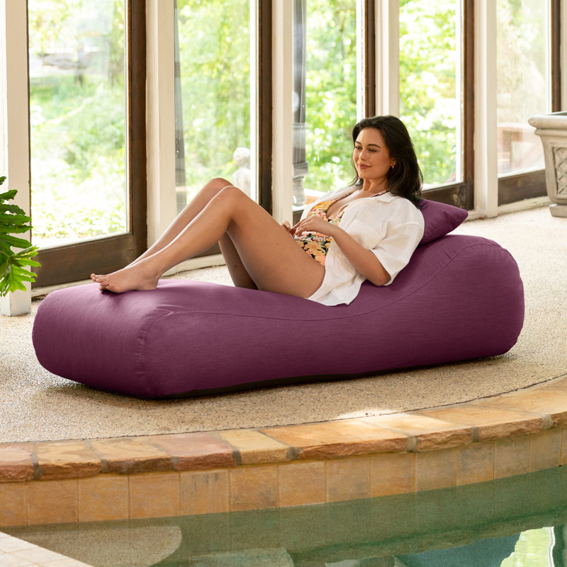 Gemma Arlo Outdoor Bean Bag Sun Lounger with Pillow, Iris Sunbrella®
