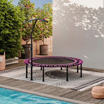 Freeport Park 122cm Round Backyard Trampoline with Handlebar