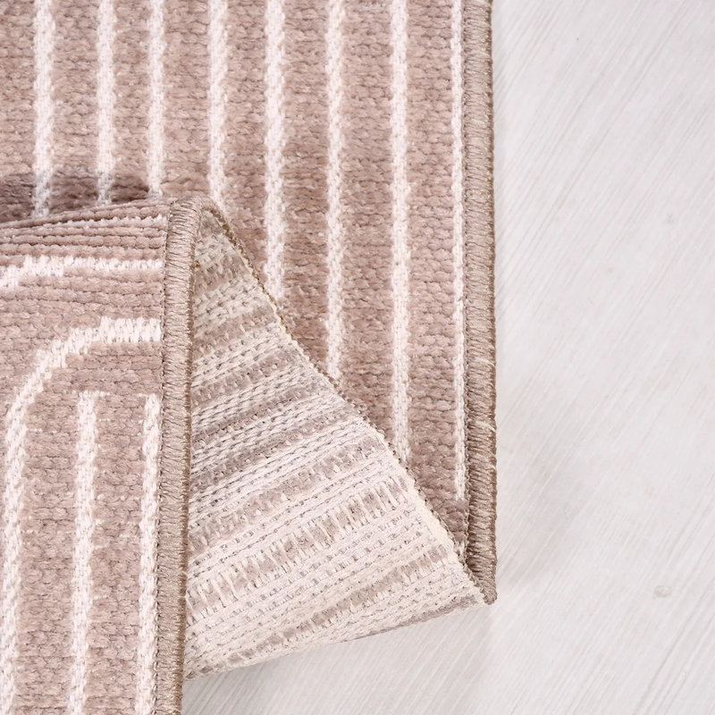 Tapis en polyester Garp Mink Modern facile à nettoyer, 2,6 pi x 5 pi