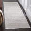 Tapis géométrique en coton fabriqué à la main gris clair / ivoire Amaya-63705115