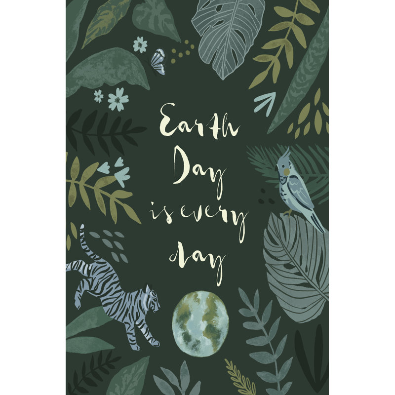 Earth Day Everyday I - Graphic Art, Wrapped Canvas, 30 cm H x 20 cm W