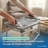 Bluestone Walker Tray Table with Cup Holders, Gray
