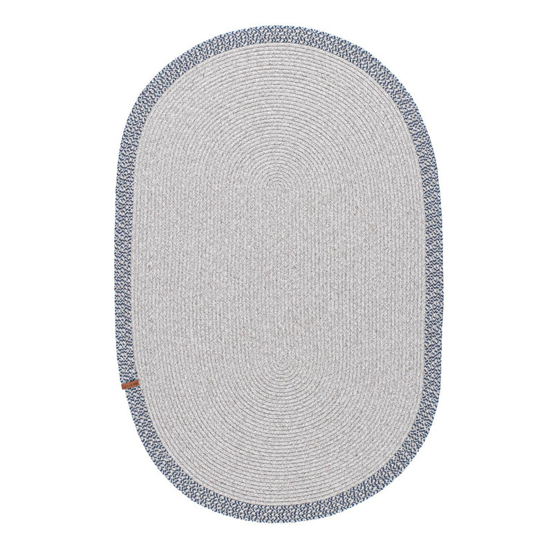 Handmade Cotton Area Rug, 1.6 x 2.6 ft | 100% Cotton, Woven Underside, 1.2 lbs | Grey & Navy Blue, Machine Washable, Vacuum Friendly | Perfect for Living Room, Bedroom, & Hallway Décor, Durable & Stylish Design