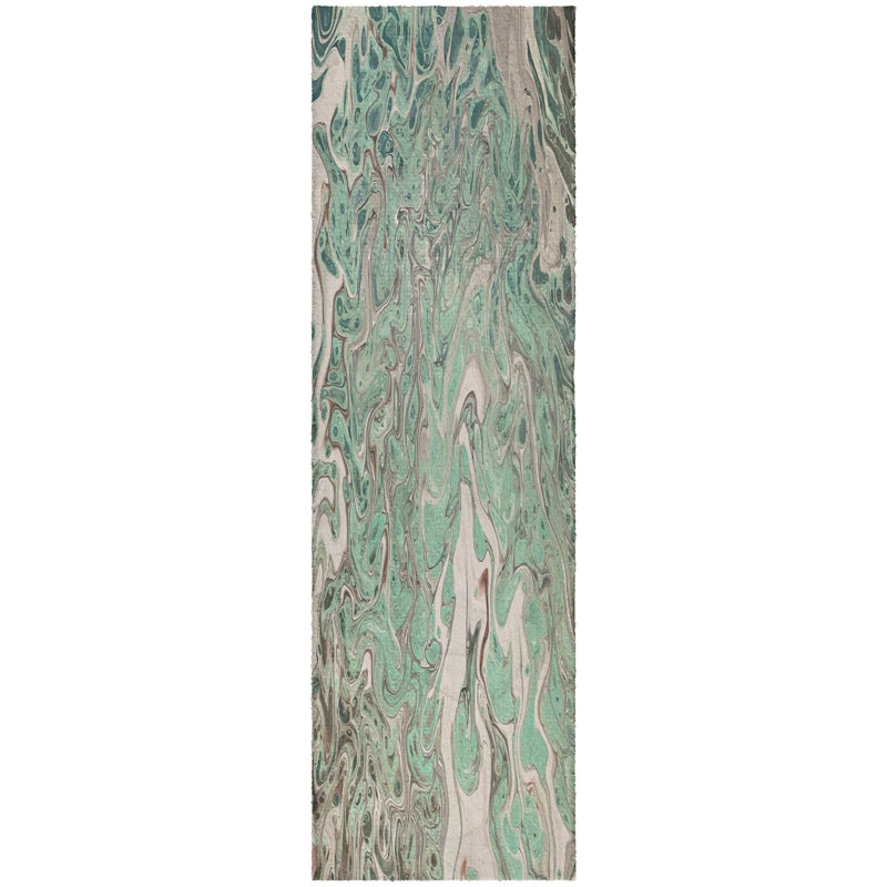 Premium Machine Washable Dream Shag ADS54 Abstract Rug, 2'3" x 7'6" Runner