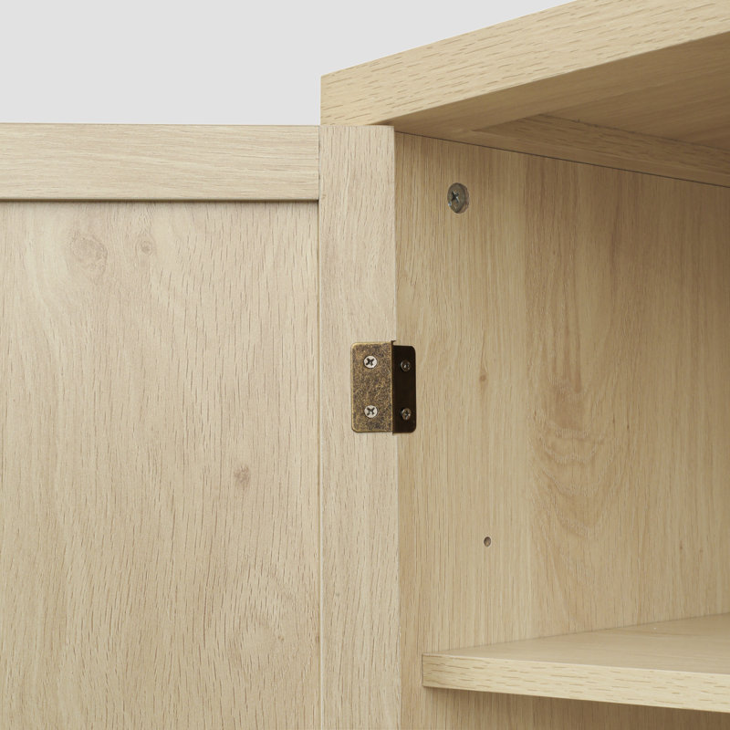 Armoire 4 portes avec 1 tiroir, Naturel