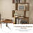 72''H X 27.5''W 2 PCS 6-Tier Bajulal Geometric Storage Bookcase-1406396036