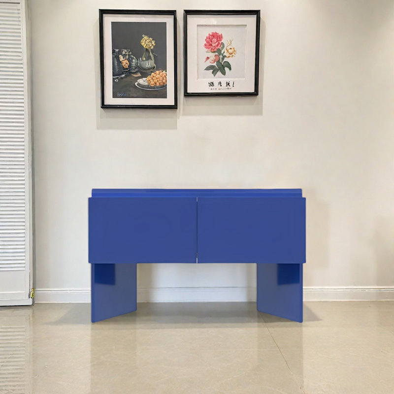 Console Modern Minimalist Art, Bleu, H 30,71 po x l 39,37 po x P 15,75 po