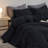 MooMee Duvet Cover Set with Zipper Closure & 8 Interior Ties 100% Washed Cotton Twill Soft Linen Like Textured-107383183-115279052