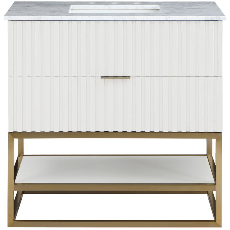 Meuble-lavabo Kleier, Blanc