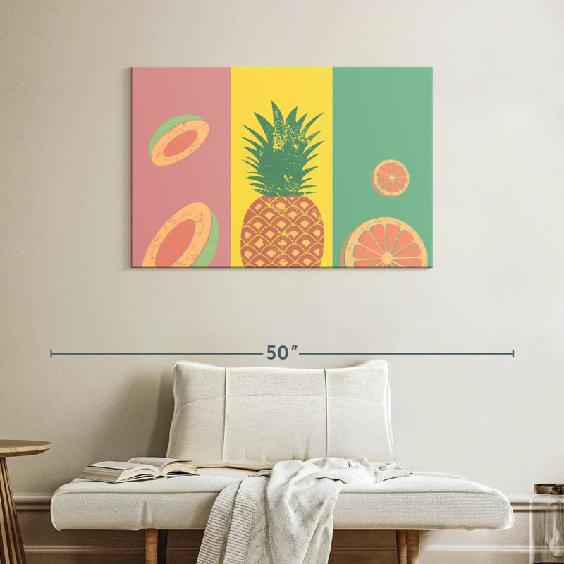 Soft Pastel Fruits, 26" H x 39" W