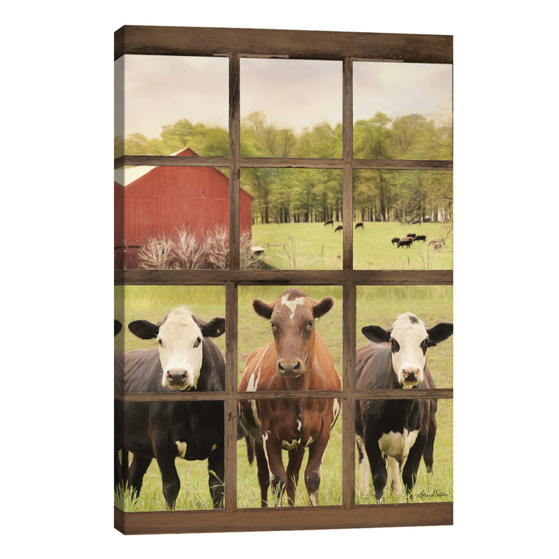 Three Moo View by Lori Deiter - Wrapped Canvas Print, 101.6 cm H x 66.04 cm W x 3.175 cm D