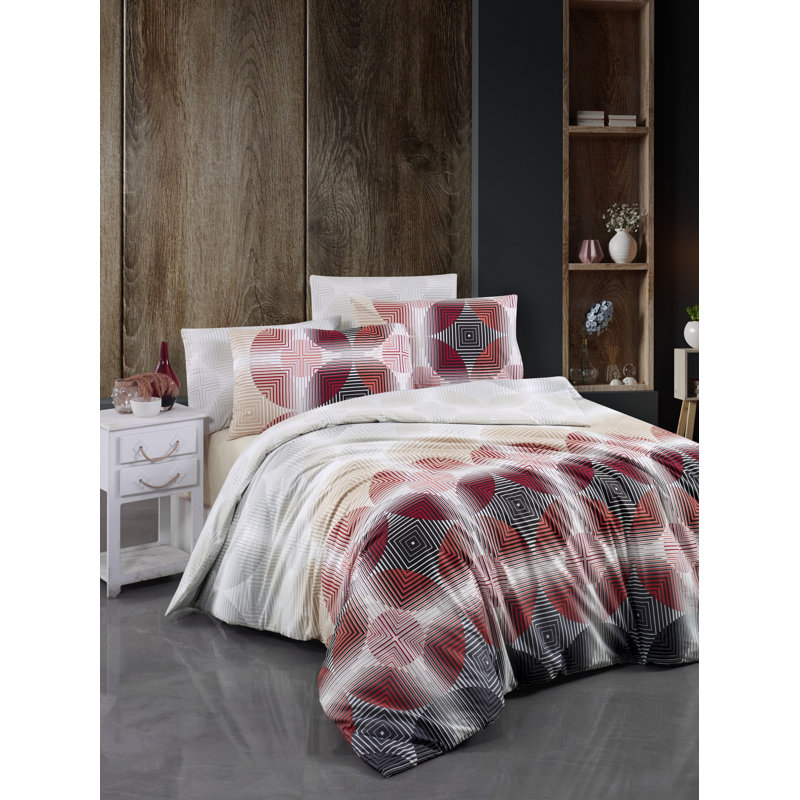 Luxury Ranforce King Quilt Cover Set, 102 x 87, 100% Cotton | 145 Thread Count, Machine Washable, Button Closure Duvet & Envelope Pillowcases (2), Elegant & Cozy Bedding Upgrade