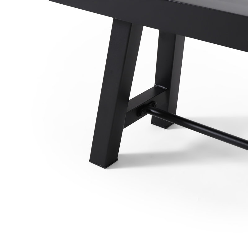 Banc de pique-nique en teck Testwuide, Noir