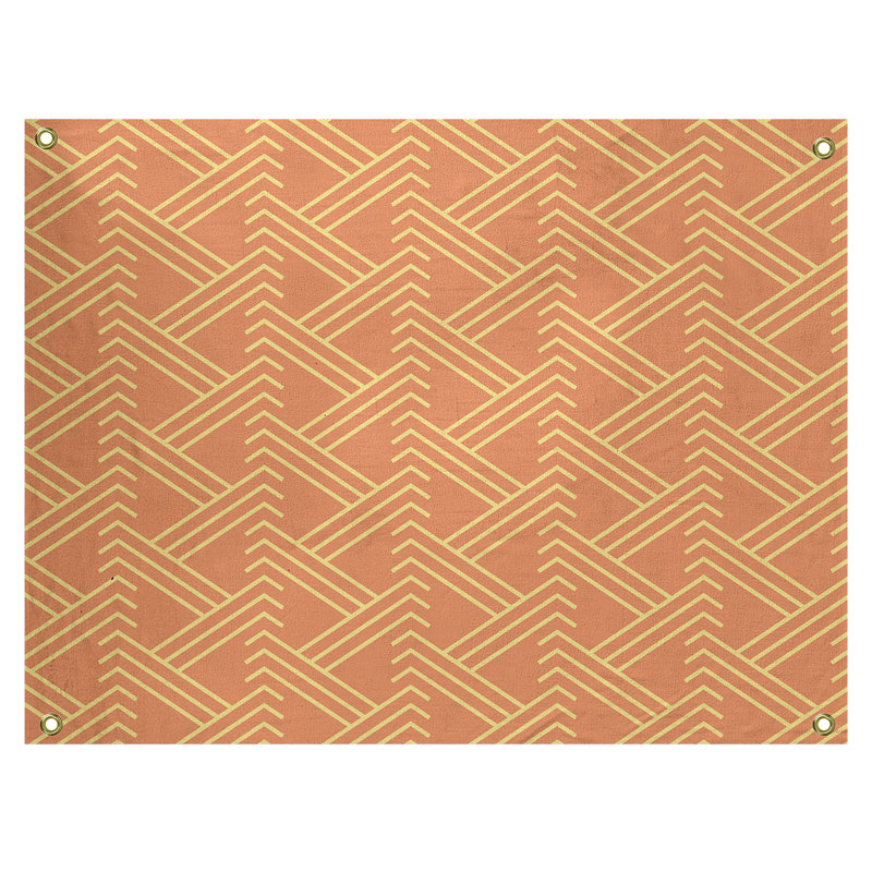 Tapisserie, H 26 po x l 36 po, Orange/jaune