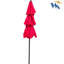 Parasol 9 pi 3 avec protection - rouge, à manivelle, idéal pour la terrasse de jardin et la piscine-2140995810