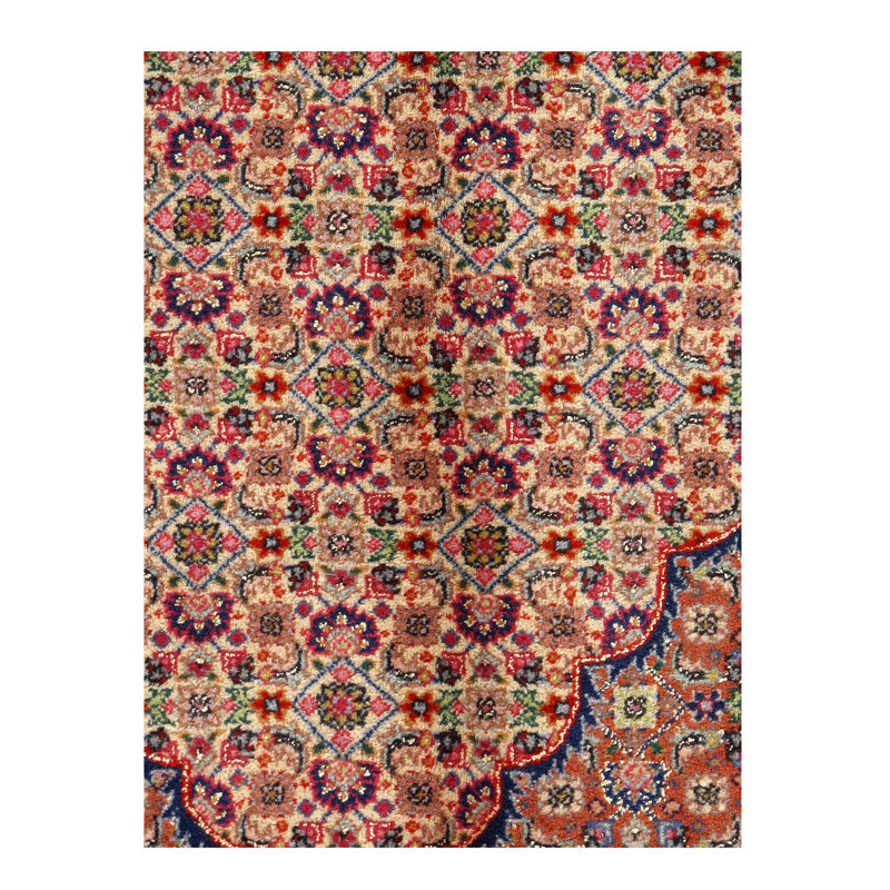 Tapis de zone en laine 10 pi 2 po x 14 po one-of-kind à la main-noué la 2000s tabriz rose Gresham